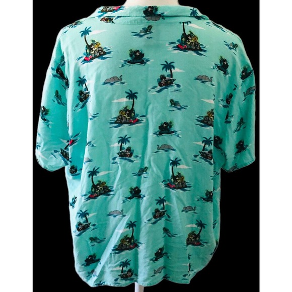Disney Mickey Mouse PLUTO Donald Duck Island Safari Tie Shirt 3XL Her Universe - Picture 10 of 12